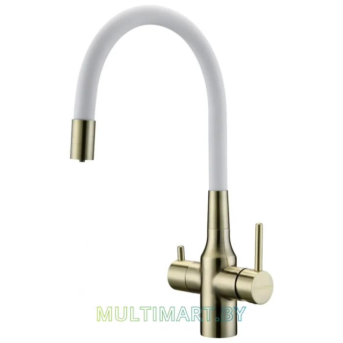 Смеситель Paulmark Salix Sa213419-BRw (белый/бронза)